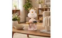 Decorative Deer Statue with Storage Tray Playful Deer Figurine with Tray Modern Storage Figurine Compact for Entryway