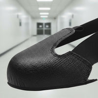 Visitor Toe Cap Elastic Strap Metal Toe Cap Cover Wear-Resistant Anti-Smash Foot Protector for Visitors, Factory, Construction Site, Workshop
