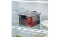 Leakproof Stackable Grain Container Leak-Proof Clear Snack Organizer Easy to Clean Multi-Compartment Storage Bin Included for Meal Preppers, Pantry, Refrigerator, Office