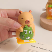 Capybara Wind-Up Desktop Ornament, Cute and Stress-Relieving Resin Figure
