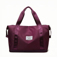 Travel Duffel Bag with Trolley Sleeve Waterproof Duffel Bag with Wet Compartment Large Capacity Versatile for Travelers