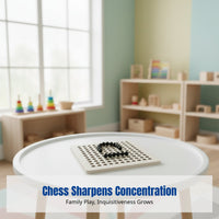 Chess Board, Wooden Game, Logic Training, Educational Toy for Kids