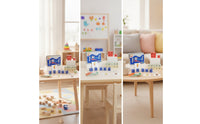 Letter Matching Game Hands-on Spelling Toy with Storage Tin Alphabet Blocks with Tin Portable Letter Cubes Game Compact
