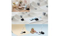 1:12 Scale Miniature Cleaning Machine with Base Tray Realistic Miniature Floor Cleaner Detailed Dollhouse Vacuum Cleaner Mini for Hobbyists, Diorama, Photography Prop