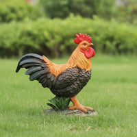 Freestanding Resin Chicken Figurine Weather-Resistant Chicken Statue with Base Resistant Hen Figurine Lifelike for Lawn, Patio