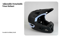 Ultra-Light Full Face Mountain Bike Helmet Lightweight Downhill Cycling Helmet Removable Washable Liner Head Protection Shock Resistant for Teenagers, Adults, Cyclists, City Commuting, Trail Riding, Outdoor Sports