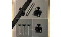 Multi-Post Percussion Bar with Mounting Posts Matte Black Accessory Mounting Bar Adjustable Percussion Mount Wear-Resistant for Stage, Recording Studio