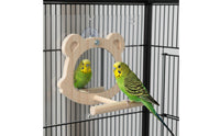 Bird Mirror Perch Mental Bird Mirror Toy Easy to Install Pet Supply for Cockatiels