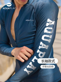 AquaPlay安泊来潜水服男士泡温泉分体长袖拉链泳衣泳裤速干游泳衣