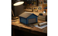 Roll-up Door 1/64 Garage Diorama Pitched Roof Miniature Garage Model Ribbed Texture