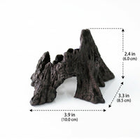 Rock-Textured Resin Reptile Hide, Crested Gecko Tank Accessories and Reptile Rock Hideout, Dark Brown Cave for Small Frogs and Amphibians, 10cm
