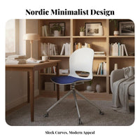 Height Adjustable Caster Base Armchair Modern Minimalist & design Desk Chair 360-Degree rotate Office Furniture effortless Rolling Casters for Home Workers, Students, gaming enthusiasts, Study Room, Bedroom
