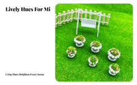 Miniature Potted Plant Dollhouse Flower Pot Realistic Detail Tiny Plant Model for Hobbyists, Adults, Fairy Garden, Craft Projects, Bookshelf