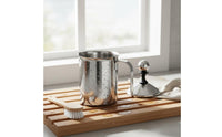 Heat Resistant Latte Art Pitcher Easy to Clean Double Wall Milk Pitcher Sturdy Handle Stainless Steel Frothing Jug Precision Spout for Home Cafe