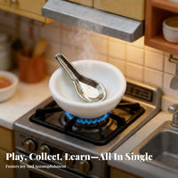 Alloy Material Miniature Realistic Design Dollhouse Cooking Set Collectible Item for Collectors, Hobbyists, Pretend Play, Room Box