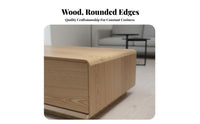 Nordic design Rectangular Low Table with Drawer Minimalist Design Living Room Furniture Ample Storage Space Home Furnishing Two-Tone Finish for Apartment Dwellers, Interior Designers, Homeowners, Small Spaces, Lounge, Entertaining, Office Waiting Area