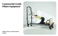 Pilates Reformer Core Bed Multiple Resistance Pilates Machine Machine Firm Padding Adjustable Core Training Bed for Adults, Apartment