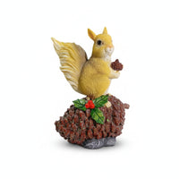 Natural Pose Squirrel Figurine Textured Resin Squirrel Figurine