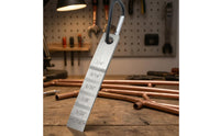 Engraved Imperial Markings Pipe Spacer Shim Tapered Pipe Spacer Gauge Hanging Hole Stepped Gauge Shim Brushed Silver