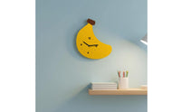 Silent Banana Wall Clock Decorative Cartoon Banana Wall Clock Operated Home Decor for Kitchen