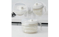Salad Centrifuge with Handle Multifunctional Salad Washer and Dryer Quick Vegetable Washer with Basket for Meal Prep