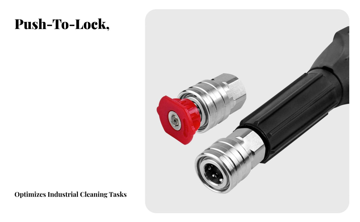 Stainless Steel Pressure Washer Connector 1/4 Inch Quick Connect Fitting Leak-Resistant Stainless Steel Quick Connect Plug