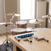 3 Pieces Drum Key with T-Handle Chrome Drum Key with Square Socket Standard Tool for Drummers, Percussionists, Stage Setup, Gig Bag