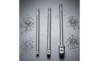 3 Pieces Chrome Vanadium Steel Hex to Square Adapter 150 Mm Socket Adapter Set Silver Finish