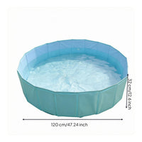 Thickened PVC Foldable Kiddie Pool Flat Base Folding Pool for Children, Kids