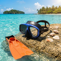 Adult Snorkel Set Sleek-Profile Mask and Snorkel Set Gear Flexible Anti-Leak for Adults, Beach Trips, Pool Practice