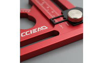 Protractor with Vertical Scale Anodized Angle Ruler with Adjustable Base Angle Protractor CNC Machined for Woodworkers, Workshop