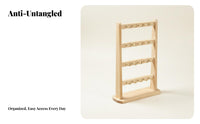 Solid Wood Bracelet Holder Rack Multi-Functional Wooden Jewelry Stand Sturdy & Stable for Vendors, Market Stall, Retail Display, Dresser Top