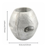 Spherical Shaft Anode Saltwater Protection Zinc Shaft Anode Bolt Mounted