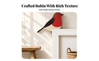 Door Frame Bird Ornament Cute Design Wooden Bird Door Frame Sitter Wide Application Robin Corner Decoration for Kids, Light Switch, Nursery