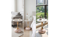 Pedestal Side Table Modern Pedestal Side Table Minimalist Furniture for Living Room, Bedroom, Reading Corner
