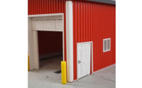 Flat Roof 1:64 Scale Garage Model Vehicle Openings Corrugated Garage Model for Scene Building
