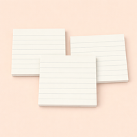 Sticky Notes for Office and School, Repositionable Post Its Square 75mm, Tear Off Pads for Students Stickers 6 with 50 Sheets Each
