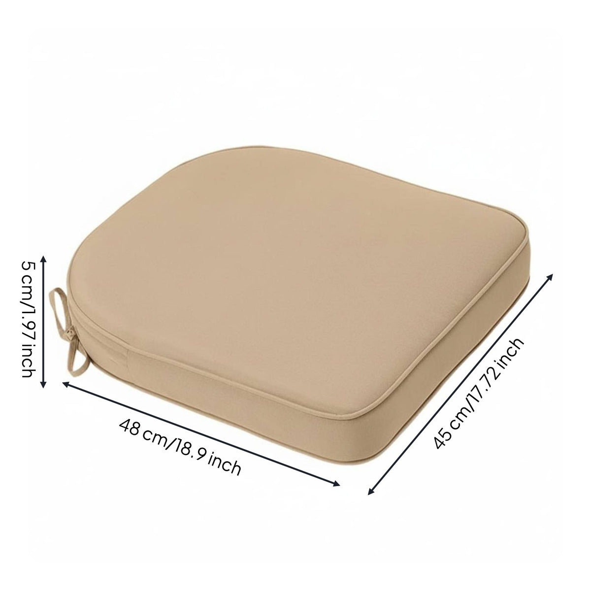 Water-Resistant Waterproof Patio Seat Cushion Supportive Foam Patio Chair Pad Easy to Clean Dining Chair Pad with Ties Removable Cover for Camping