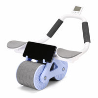 Rebound Ab Roller with Elbow Support Ergonomic Abdominal Wheel with Phone Holder Ab Wheel with Timer Beginner-Friendly