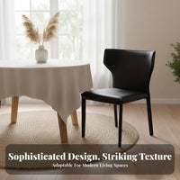 Curved Rear Side Chair Nordic & Design Dining Room Seating Sleek Fromline Ergonomic Rearrest for Interior Decorators, Families