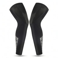 Extended Knee Sleeves Elastic Knee Sleeves with Silicone Strip Leg Sleeve with Silicone Strips Breathable for Athletes