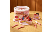 Toy Cake Set with Storage Box Wooden Toy Cake Sliceable Pretend Cuisine Set for Young Children, Tea Party, Playroom