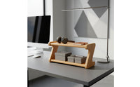 Desktop Storage Organizer Minimalist Desktop Organizer Decorative Wooden Shelf with Two Tiers for Coffee Station