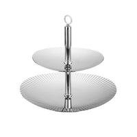 2-Tier Fruit Tray Decorative Cupcake Stand with Handle Stable Two-Tier Serving Platter for Hosts