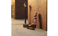1/64 Scale Female Figurine Detailed Molded Fashion Pose Figurine Standing Base Guitar Figure Boots
