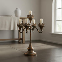 Antique Iron Candle Stand Romantic Wedding Floor Decoration Candelabra Ornate Design Vintage Candelabra for Living Room