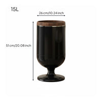 No-Bend Design High-Foot Trash Can Large Capacity Wheeled Pedestal Waste Bin With Wheels Rolling Garbage Tote Odor-Sealing Lid for Living Room, Kitchen, Office