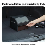 Large Capacity foldable Trunk Box Multi-Compartment foldable luggage Container Portable with Handles Car Organizer Foldable Design for motorists, journeyers, Families, Grocery Shopping, journey journeys, Camping, Garage