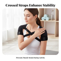 Shoulder Brace Adjustable Compression Breathable Support for Sports Recovery