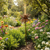 Garden Stake with Candle Cup Decorative Flower Garden Stake Easy to Use Yard Cup Holder for Patio